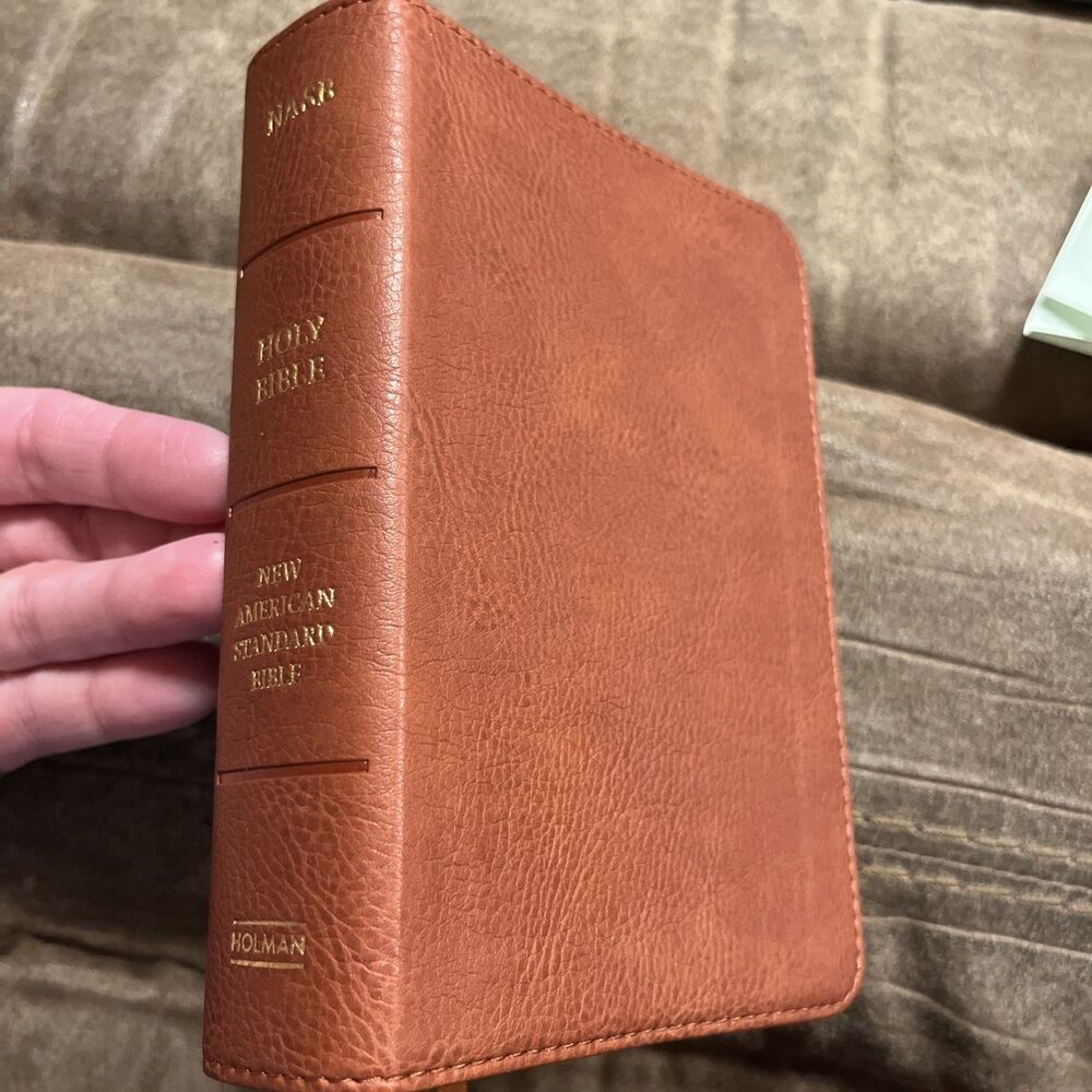 Holman NASB New American Standard Bible Leathertouch Bound, English Pocket 6”x4”